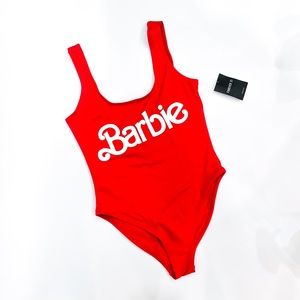 red Barbie bodysuit Size S